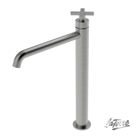 Μπαταρία Νιπτήρος Υψηλή ή +Βαλβίδα.CLIC-CLAC ELLE CROSS LA TORRE Inox