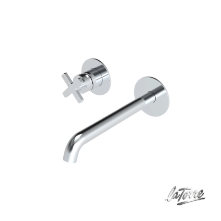 Μπαταρία Νιπτήρος Τοίχου ELLE CROSS LA TORRE Χρωμέ