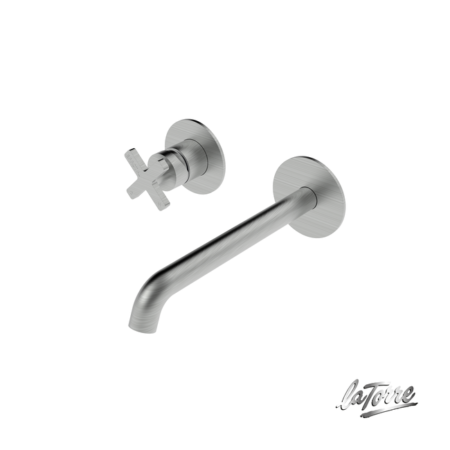 Μπαταρία Νιπτήρος Τοίχου ELLE CROSS LA TORRE Inox
