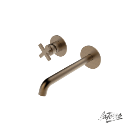 Μπαταρία Νιπτήρος Τοίχου ELLE CROSS LA TORRE Antique Brass