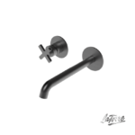 Μπαταρία Νιπτήρος Τοίχου ELLE CROSS LA TORRE Μαύρο Brushed