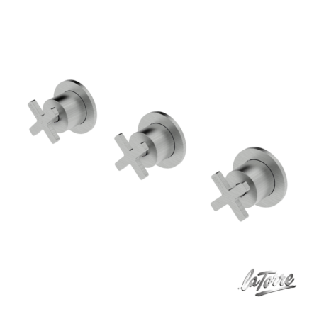 Μίκτης Εντοιχισμού 3 Οπών με Εκτροπέα 2-3 Εξόδων ELLE CROSS LA TORRE Inox