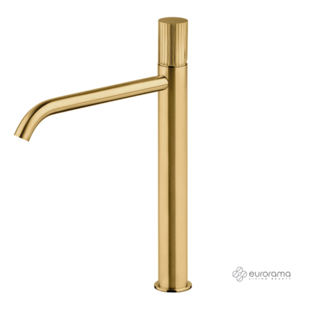 Μπαταρία Νιπτήρος Υψηλή με Βαλβίδα.CLIC-CLAC OSO EURORAMA Brushed Χρυσό