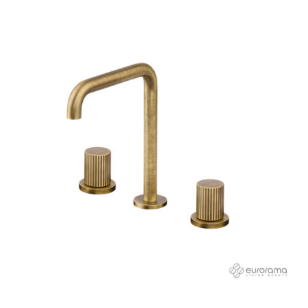 Μπαταρία Νιπτήρος Επικαθήμενη 3 Οπών OSO EURORAMA Μπρονζέ Brushed