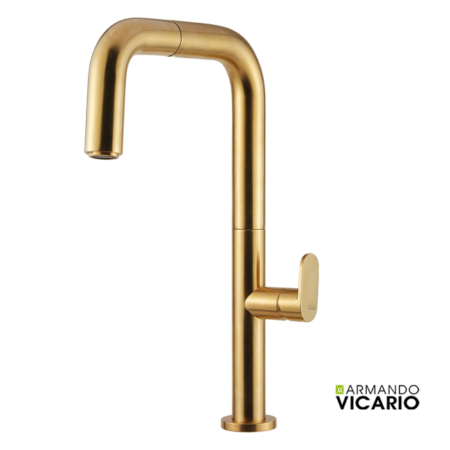 Μπαταρία Νεροχύτη EVA VICARIO Brushed Χρυσό