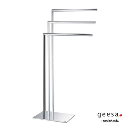 Πετσετοκρεμάστρα Τριπλή Επιδαπέδια Sealskin GEESA Χρωμέ