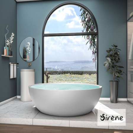 CUSCO Μπανιέρα FREESTD Φ153 SIRENE Λευκό Ματ