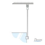 Βραχίονας Οροφής 100εκ. IWIS PVD Inox