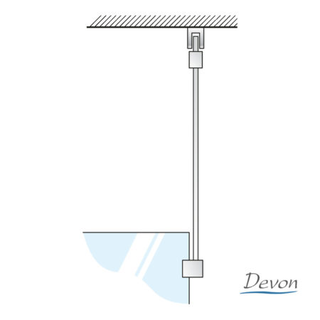 Βραχίονας Οροφής 100εκ. IWIS PVD Inox