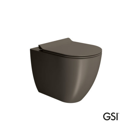 Κομπλέ Λεκάνη ΥΠ PURA/55 SWIRLFLUSH+Καλυμμα MS86SC SUPER-SLIM S/C GSI BISTRO