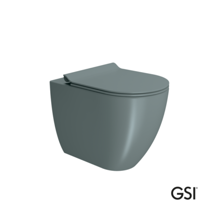 Κομπλέ Λεκάνη ΥΠ PURA/55 SWIRLFLUSH+Καλυμμα MS86SC SUPER-SLIM S/C GSI AGAVE