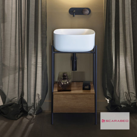 Έπιπλο Μπάνιου DIVA 2702-NROP με ΣΥΡΤΑΡΙ 2705-89 SCARABEO