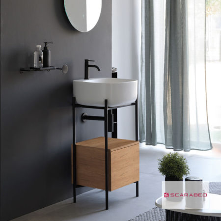 Έπιπλο Μπάνιου DIVA 2702-NROP με ΣΥΡΤΑΡΙ 2711-89 SCARABEO