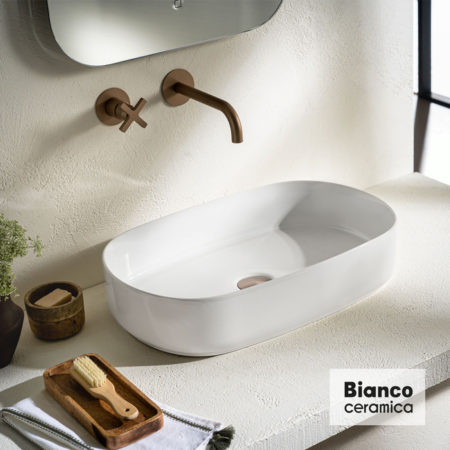 Νιπτήρας 55x36 BIANCO CERAMICA Λευκό