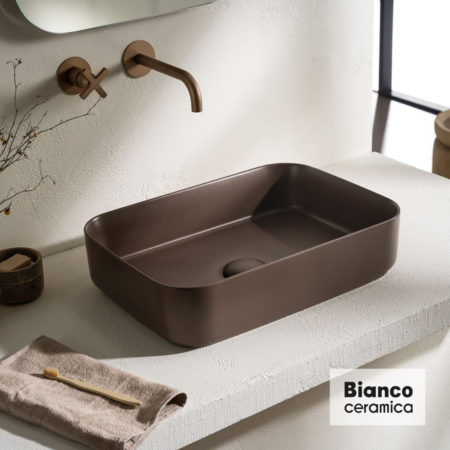 Νιπτήρας 50x36 BIANCO CERAMICA TAUPE Ματ