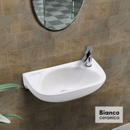 Νιπτήρας 41x26 BIANCO CERAMICA Λευκό