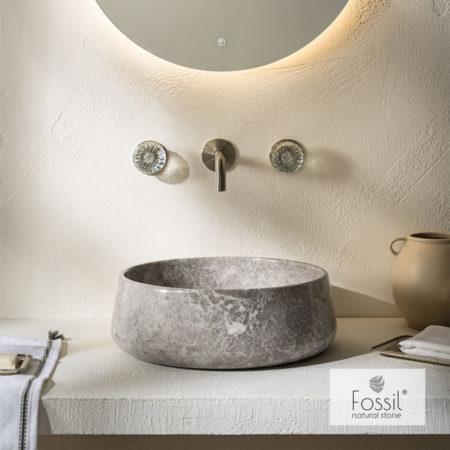 Νιπτήρας Μαρμάρινος Φ42 H.14 FOSSIL TUNDRA EY