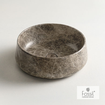 Νιπτήρας Μαρμάρινος Φ42 H.14 FOSSIL EMPERADOR PALE