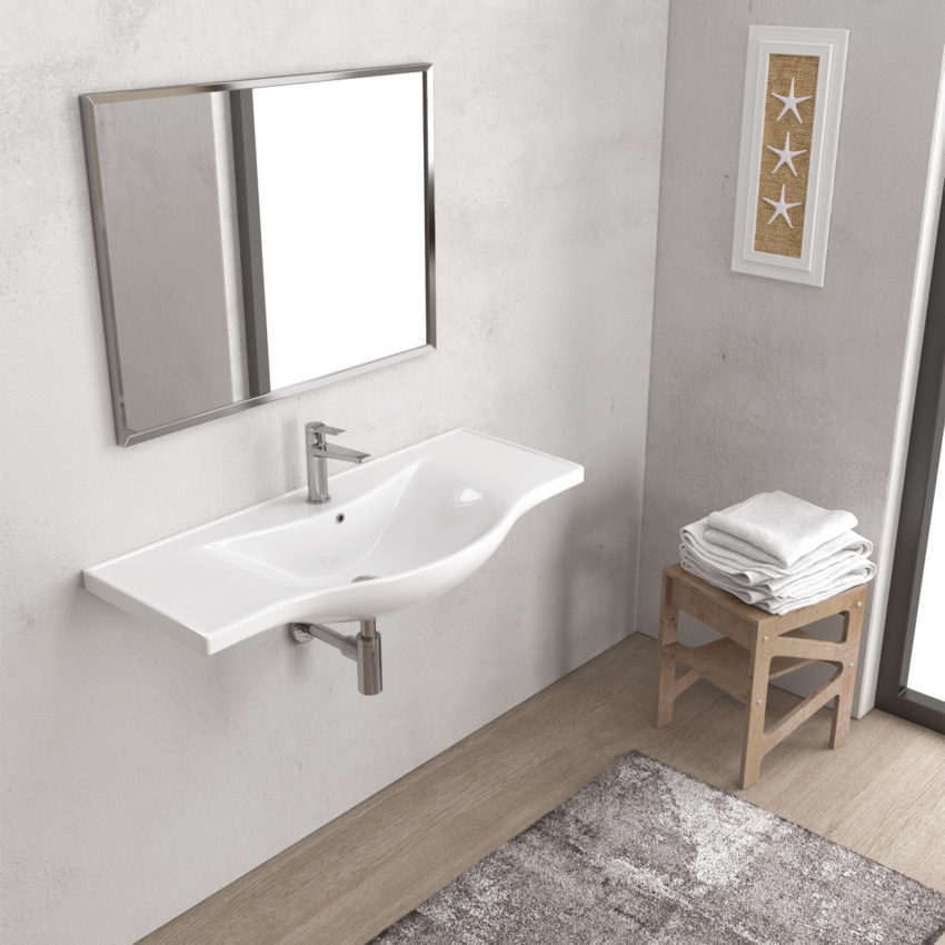 Νιπτήρας αναρτώμενος BASIC 7100 KARAG 100x45x17,5cm - Image 1