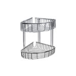 Διπλό γωνιακό καλάθι σχαρωτό χρωμέ RETI 963888 KARAG 21x21x33cm