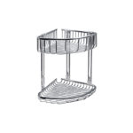 Διπλό γωνιακό καλάθι σχαρωτό χρωμέ RETI 9639 KARAG 21x21x29cm