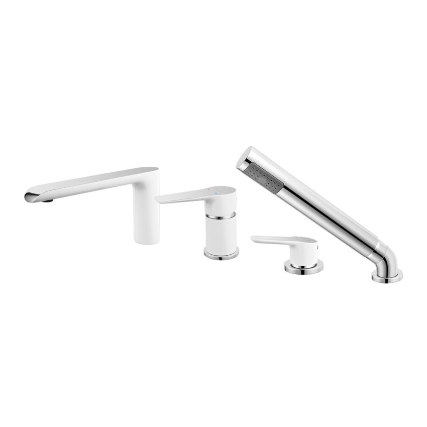 BDR11A Μπαταρία λουτρού επικαθήμενη White/Chrome ADORE BDR11A FERRO - Image 1