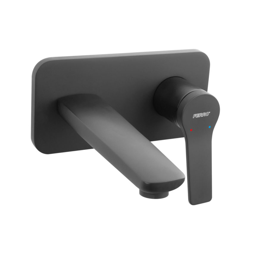 BSC3PABL_1 Μπαταρία νιπτήρος εντοιχισμού STRATOS Black BSC3PABL FERRO - Image 1