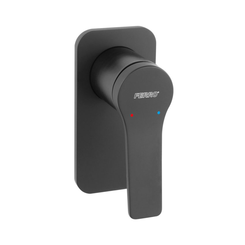 BSC7PABL_1 Μίκτης ντους 1 εξόδου STRATOS Black BSC7PABL FERRO - Image 1