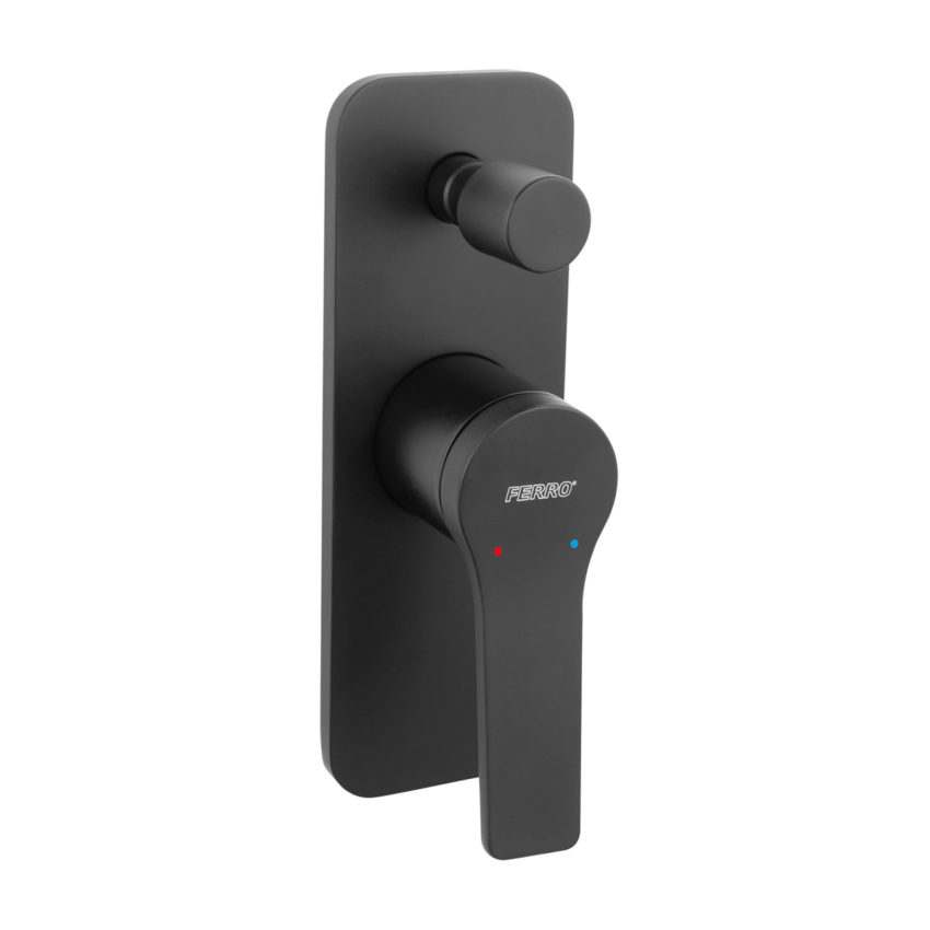 BSC7PBL_1 Μίκτης ντους 2 εξόδων STRATOS Black BSC7PBL FERRO - Image 1