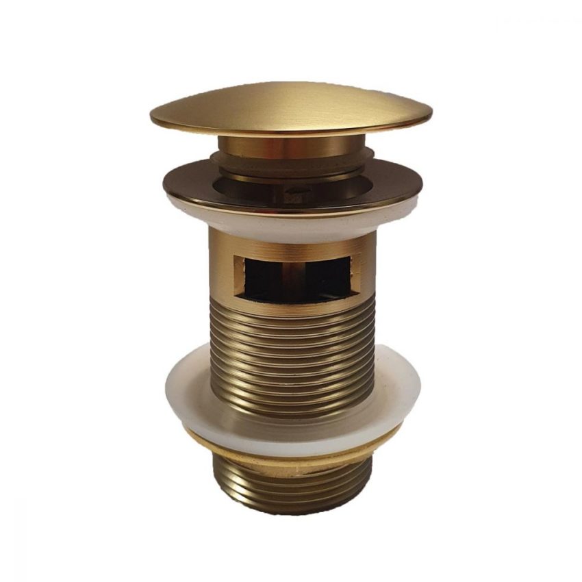 Βαλβίδα νιπτήρος με υπερχείλιση και χρυσό καπάκι D101 KARAG - Image 1