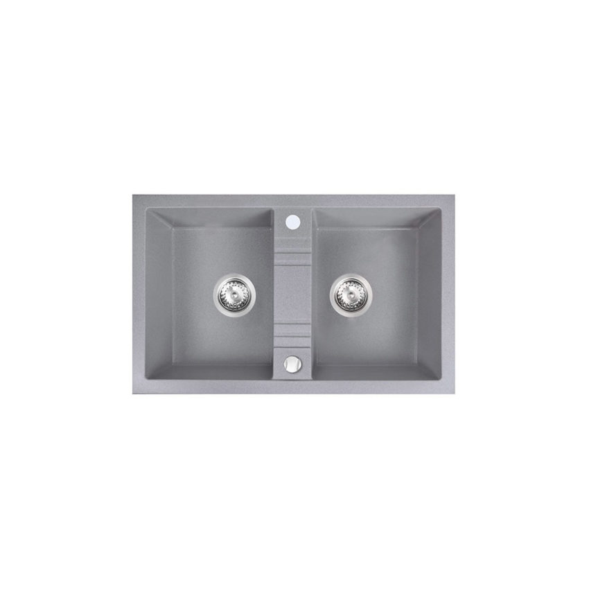 Νεροχύτης κουζίνας γκρι DRGM2/48/78GA FERRO 78x48cm - Image 1