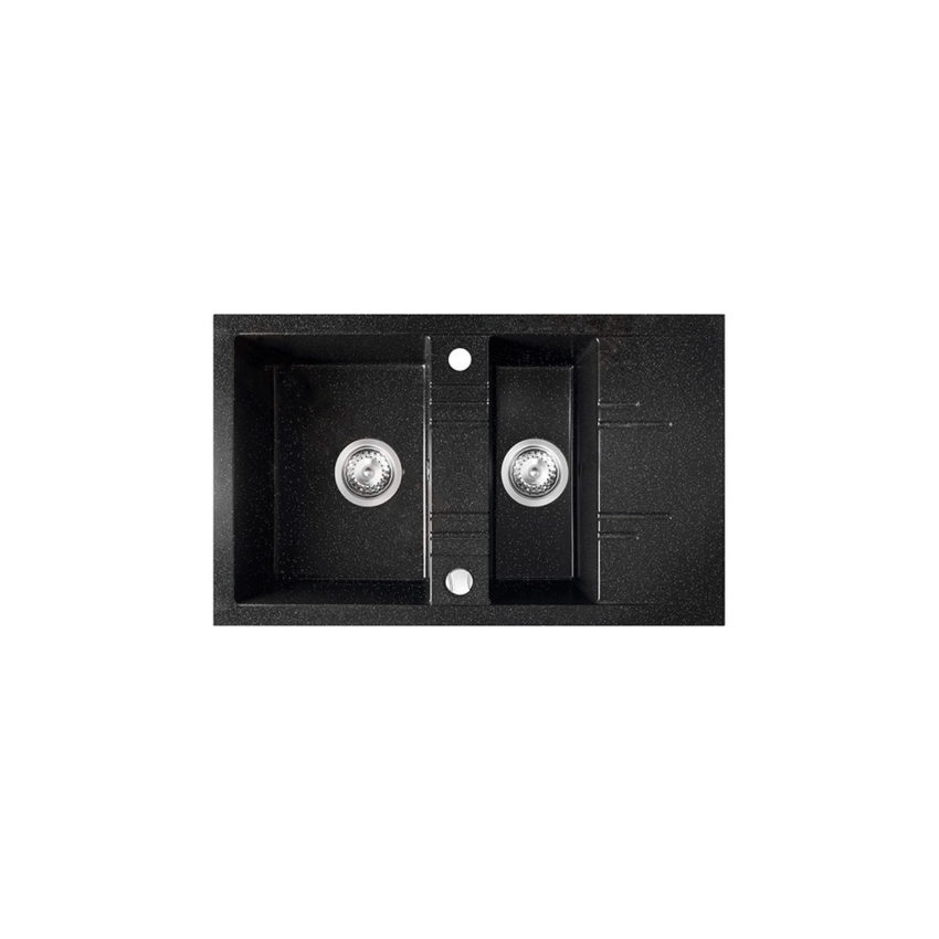 Νεροχύτης κουζίνας γραφίτη λαμπερό DRGM3/48/79HA FERRO 79x48cm - Image 1