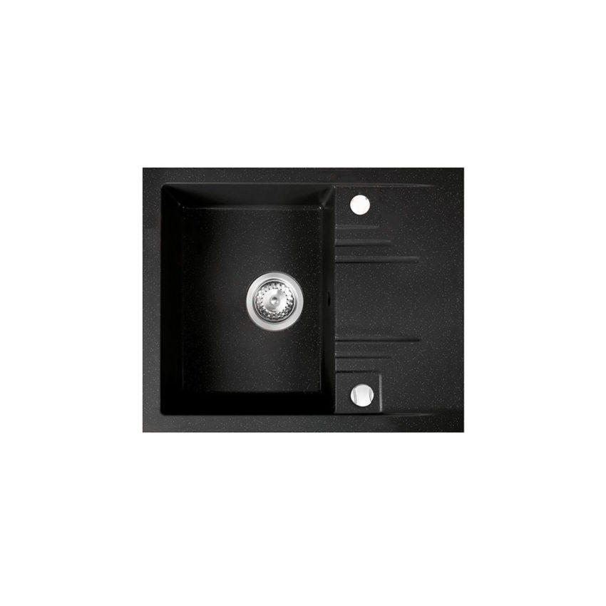 Νεροχύτης κουζίνας γραφίτη λαμπερό DRGM48/58HA FERRO 58x48cm - Image 1