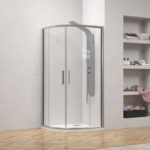 Καμπίνα ημικυκλική με διάφανο κρύσταλλο EFE 200 Argento Mat KARAG