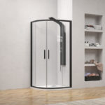 Καμπίνα ημικυκλική με διάφανο κρύσταλλο EFE 200 Nero Mat KARAG