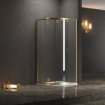 Καμπίνα ημικυκλική με διάφανο κρύσταλλο EFE 200 Oro Mat KARAG