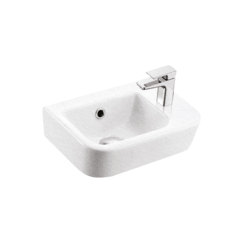 Νιπτήρας αναρτώμενος δεξιός LEGEND LH 10100R KARAG 37x24.5x10cm - Image 1