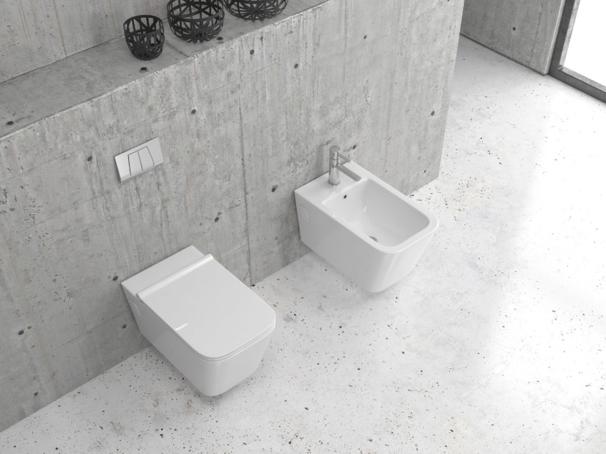 Λεκάνη αναρτώμενη rimless με κάλυμμα LT 003 KARAG - Image 1