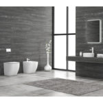 Λεκάνη δαπέδου rimless με κάλυμμα λευκή ματ MILOS LT 2141D KARAG