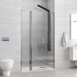 Καμπίνα από τοίχο σε τοίχο με διάφανο κρύσταλλο PANEX 600 Χρωμέ KARAG