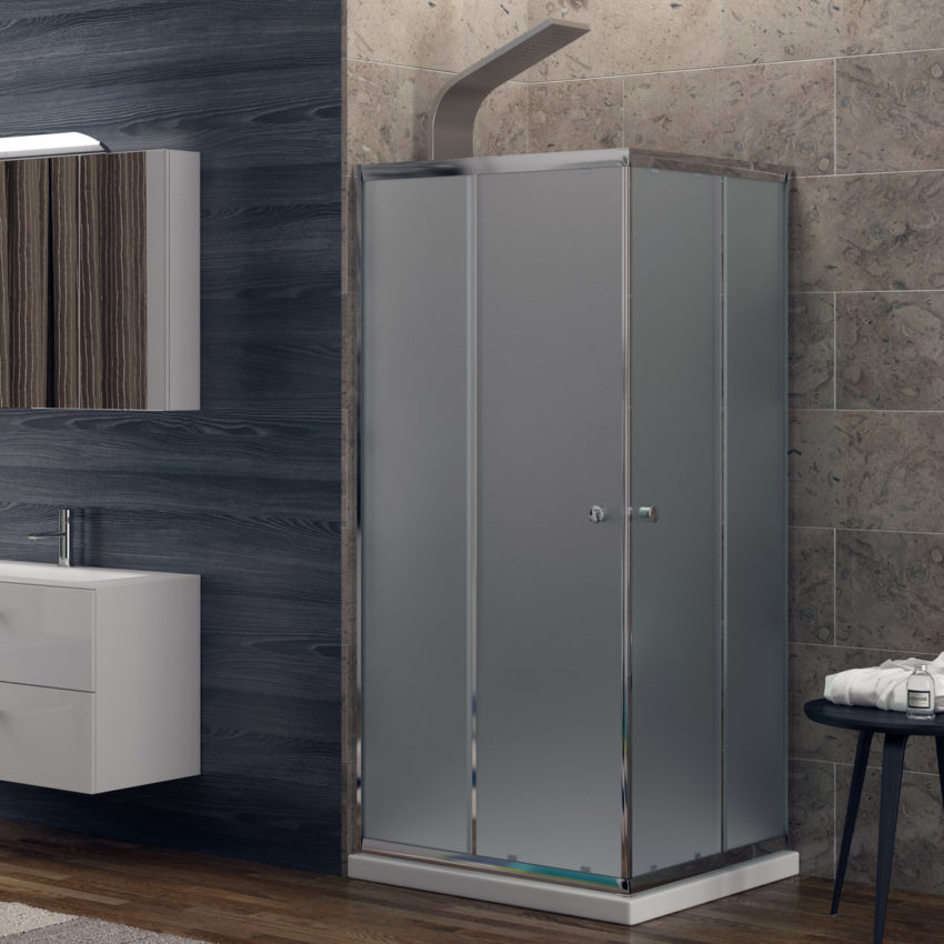 RIE1007070180_3 Καμπίνα τετράγωνη με fabric κρύσταλλο RIEKA 100 KARAG 70x70x180cm - Image 1