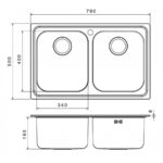 Νεροχύτης Anniversario 86χ50 Αpell Inox Σαγρέ - Image 2