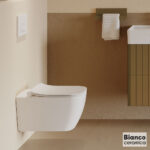 Λεκάνη Κρεμαστή MIZO/51,5 Rimless με κάλυμμα Slim Soft Close MS36SC, Bianco Ceramica White Matt - Image 2