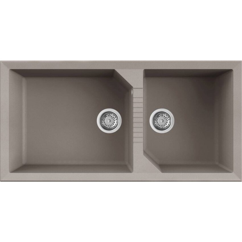 Elleci Tekno 490 100x50cm Ghisa Ένθετος Γρανίτης Με 2 Γούρνες - Image 1