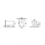 Λεκάνη Κρεμαστή MIZO/51,5 Rimless με κάλυμμα Slim Soft Close MS36SC, Bianco Ceramica White - Image 2