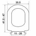 Κάλυμμα Λεκάνης Duroplast ELVIT 0015 D-SHAPE - Image 2