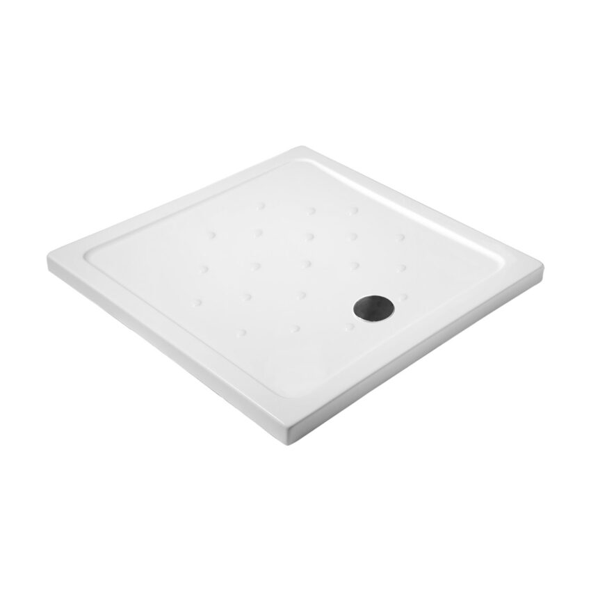 PORF1_3 Ντουζιέρα τετράγωνη πορσελάνης PORCELAIN FLAT KARAG 90x90x6,5cm - Image 1