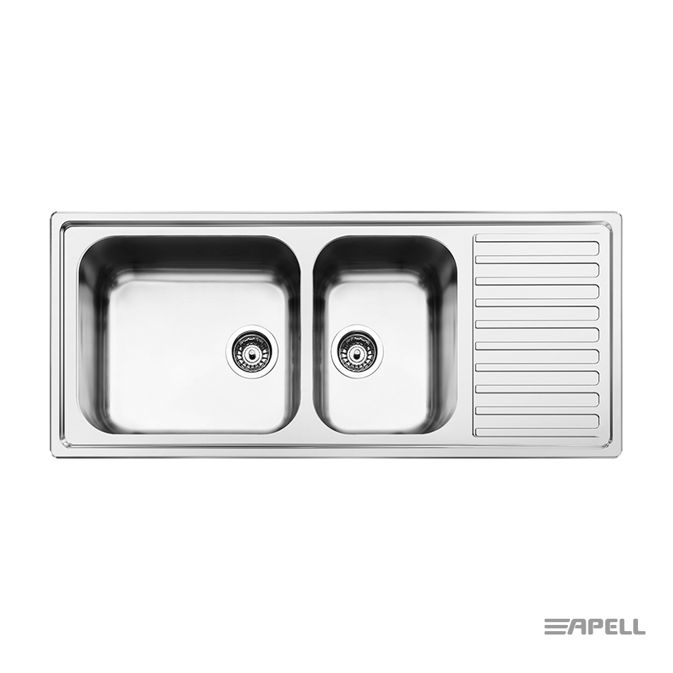 Νεροχύτης Κουζίνας Ανοξείδωτος Anniversario 116x50 Αpell Inox Σαγρέ Νεροχύτης Κουζίνας Ανοξείδωτος Anniversario 116x50 Αpell Inox Σαγρέ - Image 1