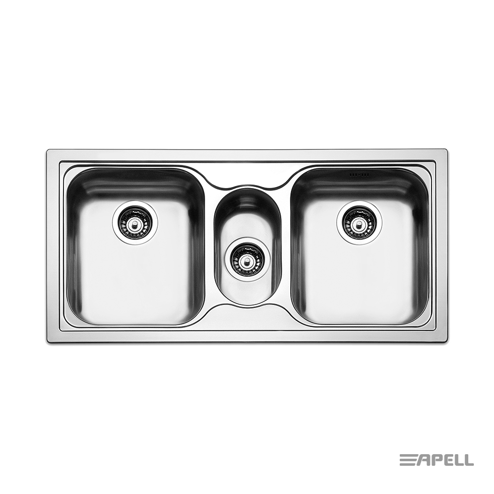 Νεροχύτης Κουζίνας Ανοξείδωτος Anniversario 100x50 Αpell Inox Λείο Νεροχύτης Κουζίνας Ανοξείδωτος Anniversario 100x50 Αpell Inox Λείο - Image 1