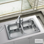 Νεροχύτης Κουζίνας Ανοξείδωτος Anniversario 79x50 Αpell Inox Λείο - Image 2